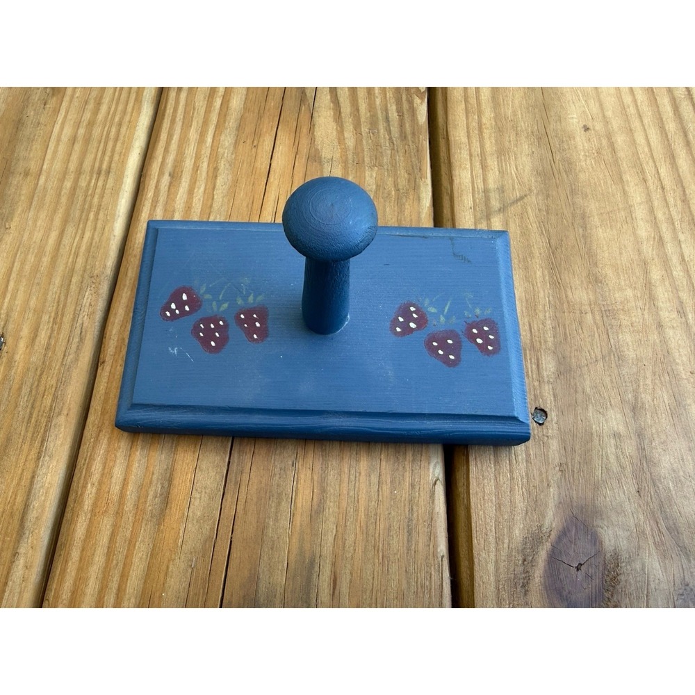 Vintage Wooden Hand Painted Strawberry Peg Hook Wall Hanger Cottagecore Granny